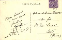 VINTAGE POSTCARD Bellegarde Loss of the Rhone the river under the stopping