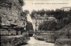 VINTAGE POSTCARD Bellegarde Valley of the Rhone the Footbridge of Arlod
