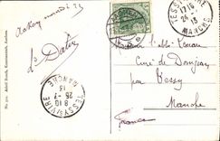 VINTAGE POSTCARD Aachen Kaiser Dom Inneres