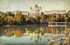 CPA Bern Bundespalast Herbststimmung