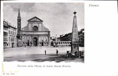 VINTAGE POSTCARD Firenze Facciala della Chiesa di Santa Maria Nouvella