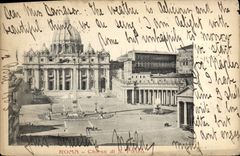 POSTAL Roma Chiesa di S Pedro de la VENDIMIA