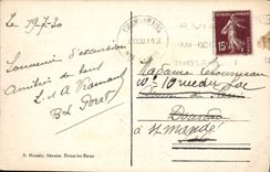 VINTAGE POSTCARD Geneva and Mont Blanc