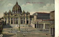 POSTAL Roma Basilica di S Pedro de la VENDIMIA