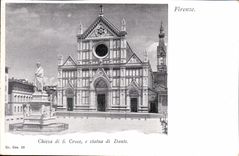 VINTAGE POSTCARD Firenze Chiesa di S Croce E Ruled di Dante
