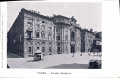 VINTAGE POSTCARD Torino Palazzo Carignano