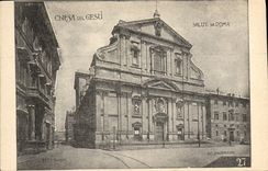 POSTAL Chiesa Del Gesui Saluti DA Roma de la VENDIMIA