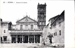 POSTAL Roma Chiesa di S Cecilia de la VENDIMIA