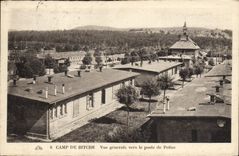 VINTAGE POSTCARD Camp De Bitche View Towards the Police station Militaria