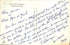 POSTAL Metz de la VENDIMIA el edificio de la oficina de correos