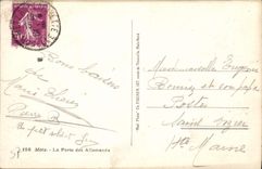 POSTAL MODERNA Metz la puerta del Sinning de los pescados de los alemanes