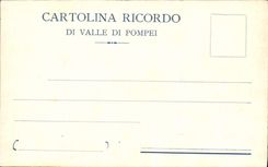 VINTAGE POSTCARD Valle di Pompei Via Crowned