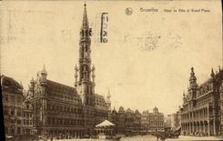 CPA Bruxelles Hotel de Ville et Grand Place
