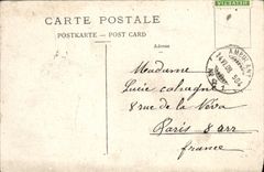 VINTAGE POSTCARD Geneva Splits Jet of Water and Mont Blanc