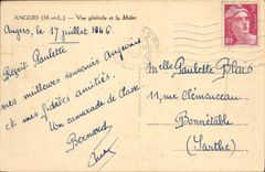 CPA Angers Vue Generale et la Maine