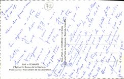 CPM Le Mans L'Eglise Notre Dame de la Couture Prefecture et monument de la liberation