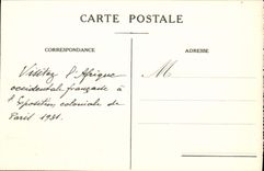 VINTAGE POSTCARD Indigenous Village on Banks of Senegal Boats