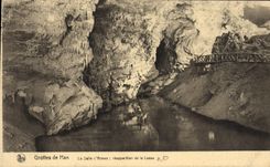 CPA Grottes de Han La Salle d'Armes Reapparition de la Lesse
