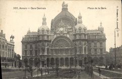 CPA Anvers Gare Centrale Place de la Gare