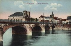 VINTAGE POSTCARD Thionville the Bridge of Combine