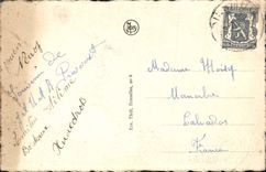 VINTAGE POSTCARD Dixmude Town hall Tower of the church