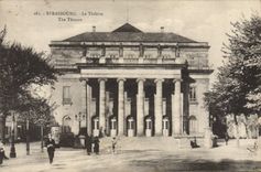 POSTAL Estrasburgo de la VENDIMIA el teatro