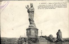 CPA Le Puy Statue de Notre Dame de France