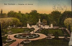 VINTAGE POSTCARD Bad Durkheim Kurgartea put Denkmal