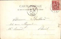 VINTAGE POSTCARD Hyeres Riondet Boulevard