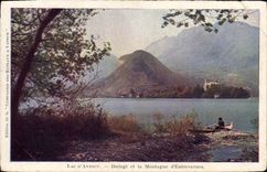 CPA Lac D'Annecy Duingt et le Montagne d'Entrevernes