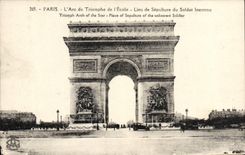 CPA Paris L'Arc de Triomphe de l'Etoile