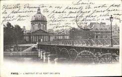 CPA Paris L'Institut Et Le Pont Des Arts