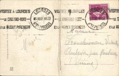 VINTAGE POSTCARD Of Doors Carry to him my Prayers Swallows