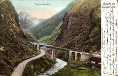 VINTAGE POSTCARD Bridge of Mayaba Road of Cauterets