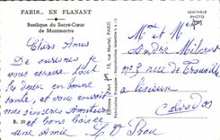 MODERN CARD Paris while Strolling Basilica of Sacring Heart of Montmartre