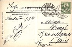 VINTAGE POSTCARD Lausanne View