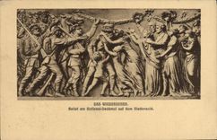 VINTAGE POSTCARD Das Wiedersehen Relief National amndt denkmal auf dem Niederwald