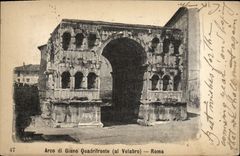 POSTAL Arco di Giano Quadrifronte Roma de la VENDIMIA