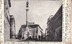 POSTAL Roma Monumento de la VENDIMIA más allá del concezione Piazza di Spagna