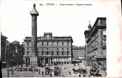 Plaza Colonna Antonina de Roma de la POSTAL de la VENDIMIA