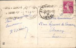 VINTAGE POSTCARD Heavy the crowd of the pilgrims going to the miraculous cave