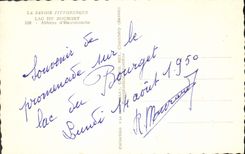 POSTAL Lake Of Le Bourget Abbey de la VENDIMIA de Hautecombe