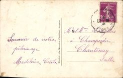 VINTAGE POSTCARD Basilica of Notre Dame Oak Diocese of Mans the miraculous virgin