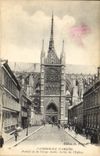 VINTAGE POSTCARD Cathedral Of Amiens Gate of the Virgin Golden Sorlie of the church