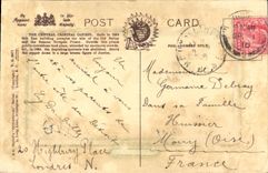 POSTAL de la VENDIMIA el Londres corto criminal cental