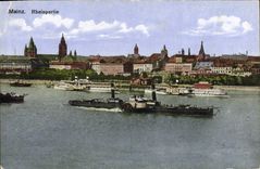 CPA Mainz Rheinpartie Bateau