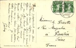 VINTAGE POSTCARD Kanderviadukt MIT Tellenburg EIB Frutigen Gegen Kanderbruck