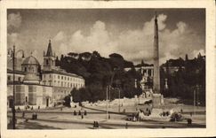 Pincio de Roma Plazza del Popolo Vista dal de la POSTAL de la VENDIMIA