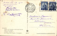 Pincio de Roma Plazza del Popolo Vista dal de la POSTAL de la VENDIMIA