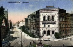 VINTAGE POSTCARD Saarbrucken Bergamt